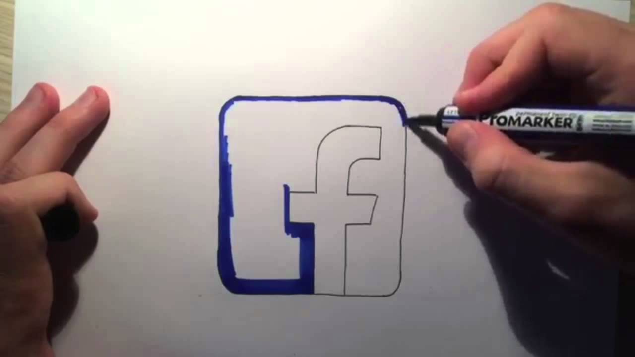 1280x720 How To Draw The Facebook Logo