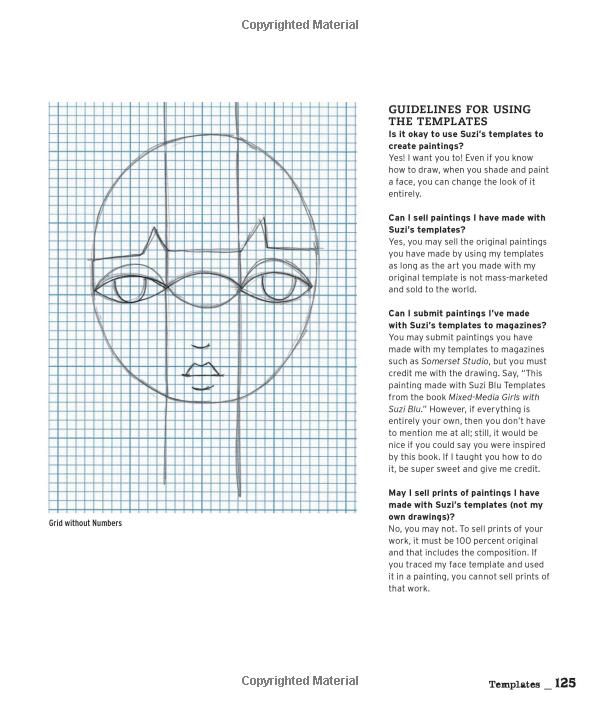 600x707 Mixed Media Girls With Suzi Blu Drawing, Painting