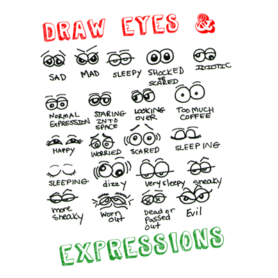 400x400 Drawing Cartoon Facial Expressions How To Draw Eyes Expressions