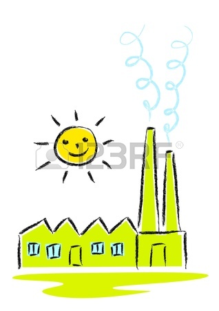 318x450 Drawing Of Factory Royalty Free Cliparts, Vectors, And Stock