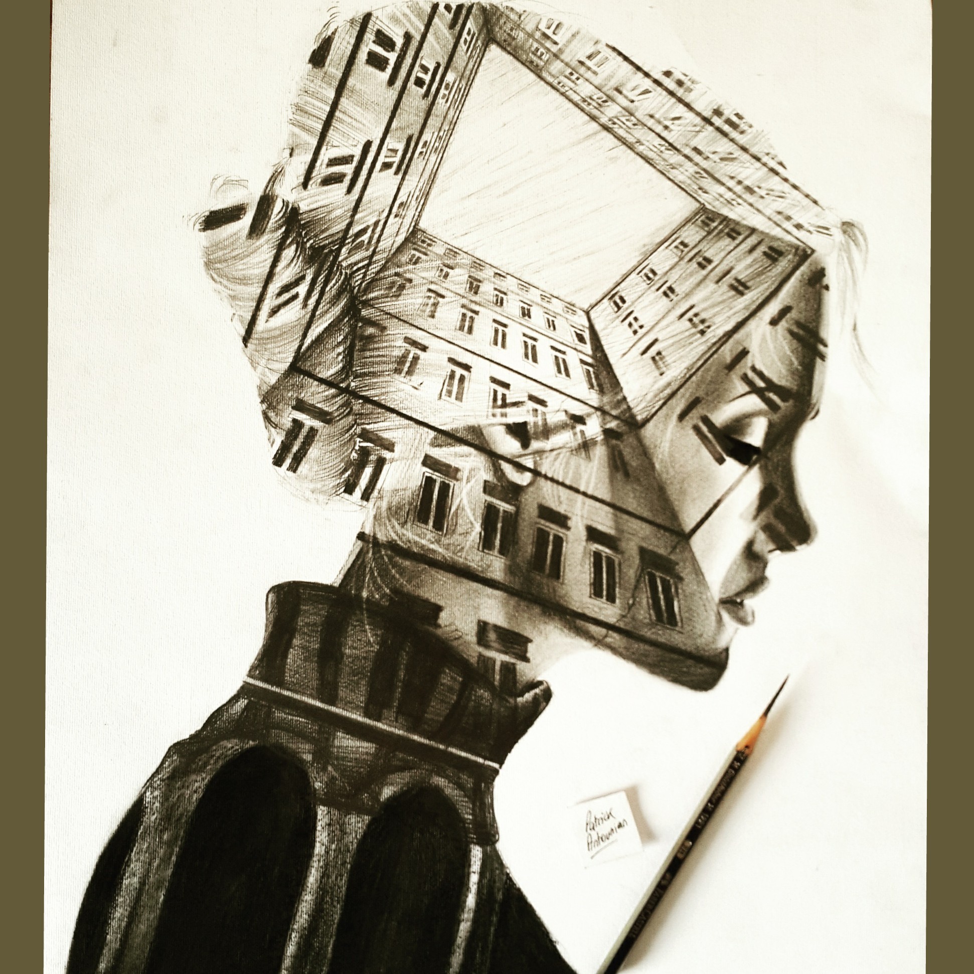 1942x1942 Enjoy The Fade Double Exposure Drawings The Wolf Of Artists Street