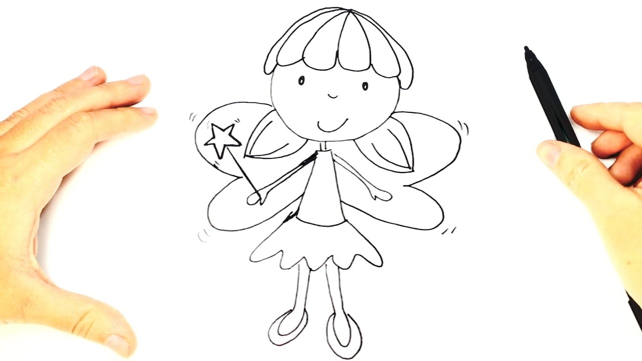 1280x720 How To Draw A Fairy For Kids Fairy Drawing Lesson Step By Step