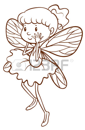 297x450 Illustration Of The Simple Sketches Of Fairy Wings On A White