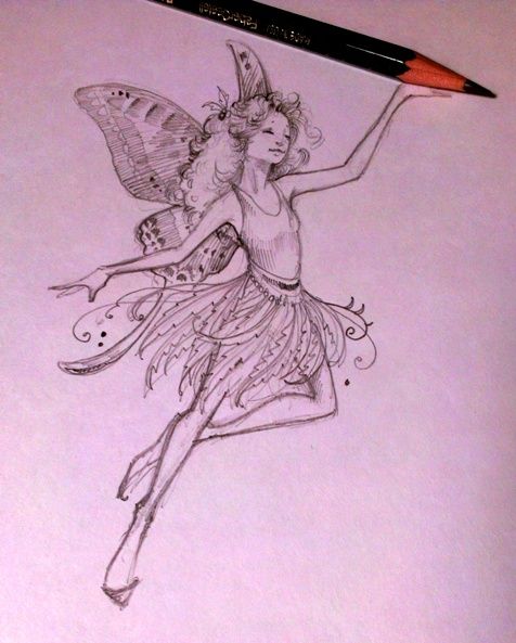 476x593 Easy To Draw Fairy Pictures