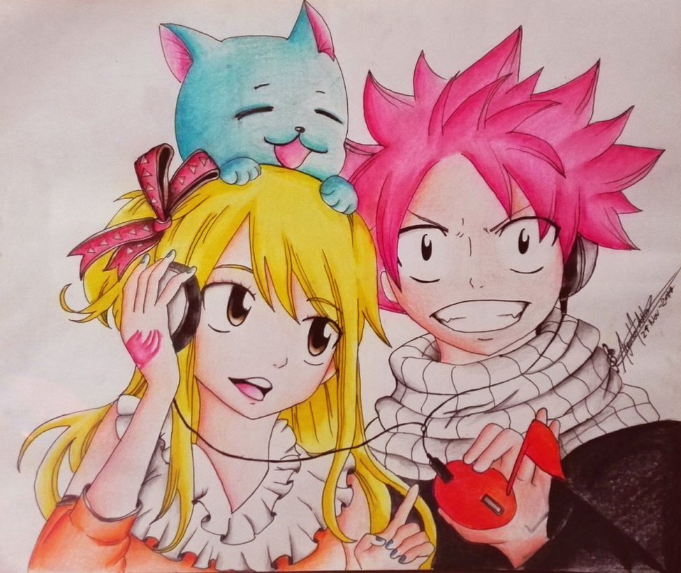 975x820 Fairy Tail Drawing Natsu Y Lucy By Aylinrocioa27