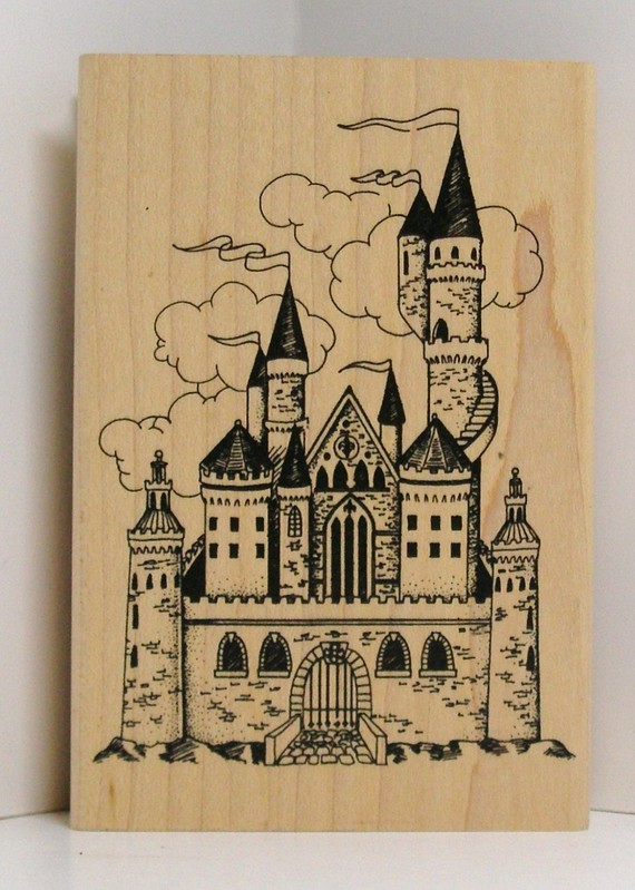 570x799 Old Fairytale Castle Rubber Stamp Castles, Drawings And Doodles