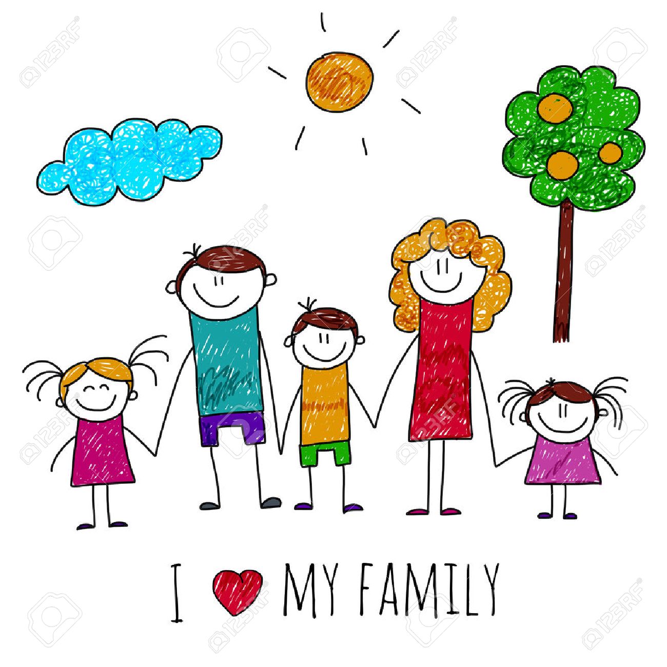 Family Cartoon Drawing at GetDrawings | Free download