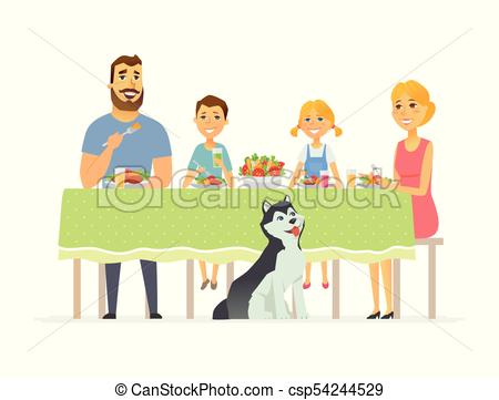 450x361 Happy Family Having Dinner Together