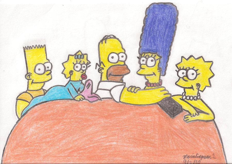 900x634 Simpsons Family Drawing By Mariosimpson1