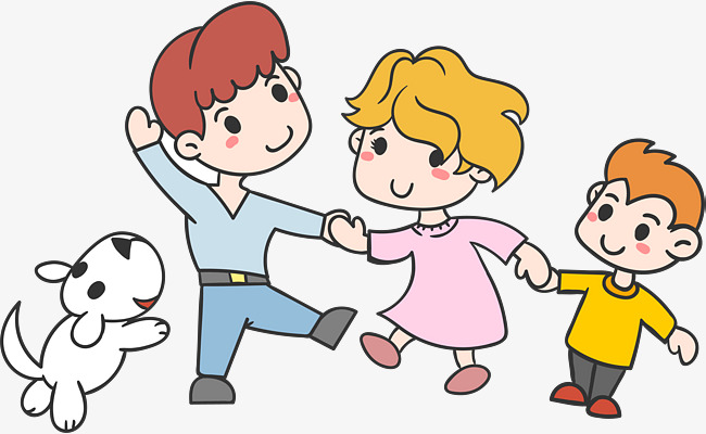 650x400 A Happy Family!, Cartoon Hand Drawing, Pet Dog, There Is Love Png