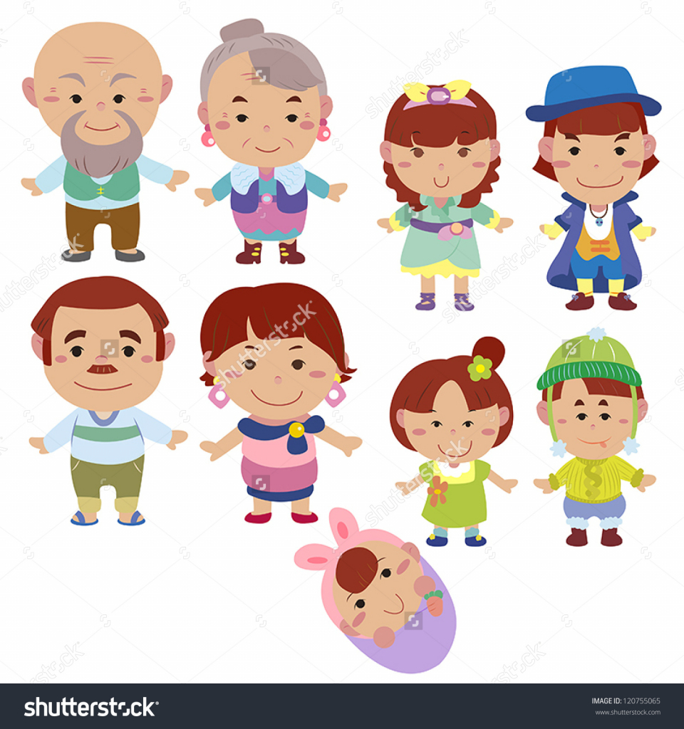 960x1024 Cartoon Family Drawing