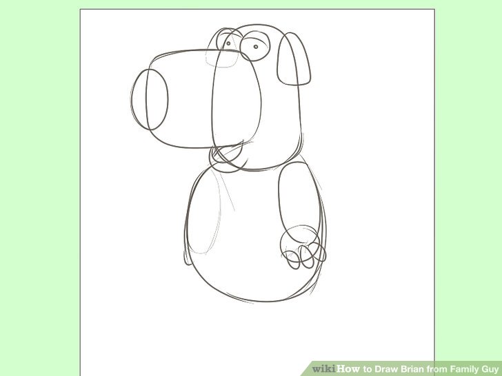 728x546 How To Draw Brian From Family Guy 7 Steps (With Pictures)