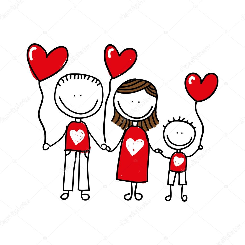 1024x1024 Happy Family Drawing Isolated Icon Design Stock Vector