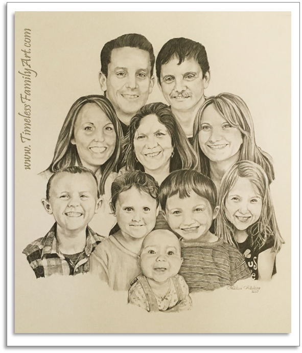 591x690 Hand Drawn Portraits From Photos Amp Family Portrait Drawings