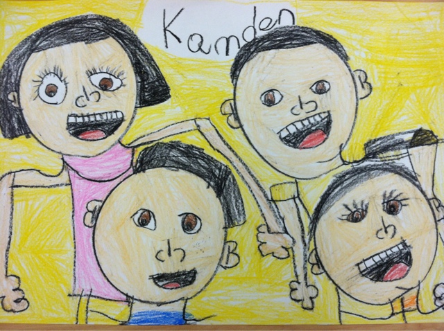 640x478 We Heart Art First Grade Family Portraits!