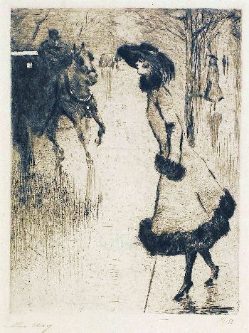 350x468 Famous Horse Artists Drawing By The Famous Artist Lesser Ury