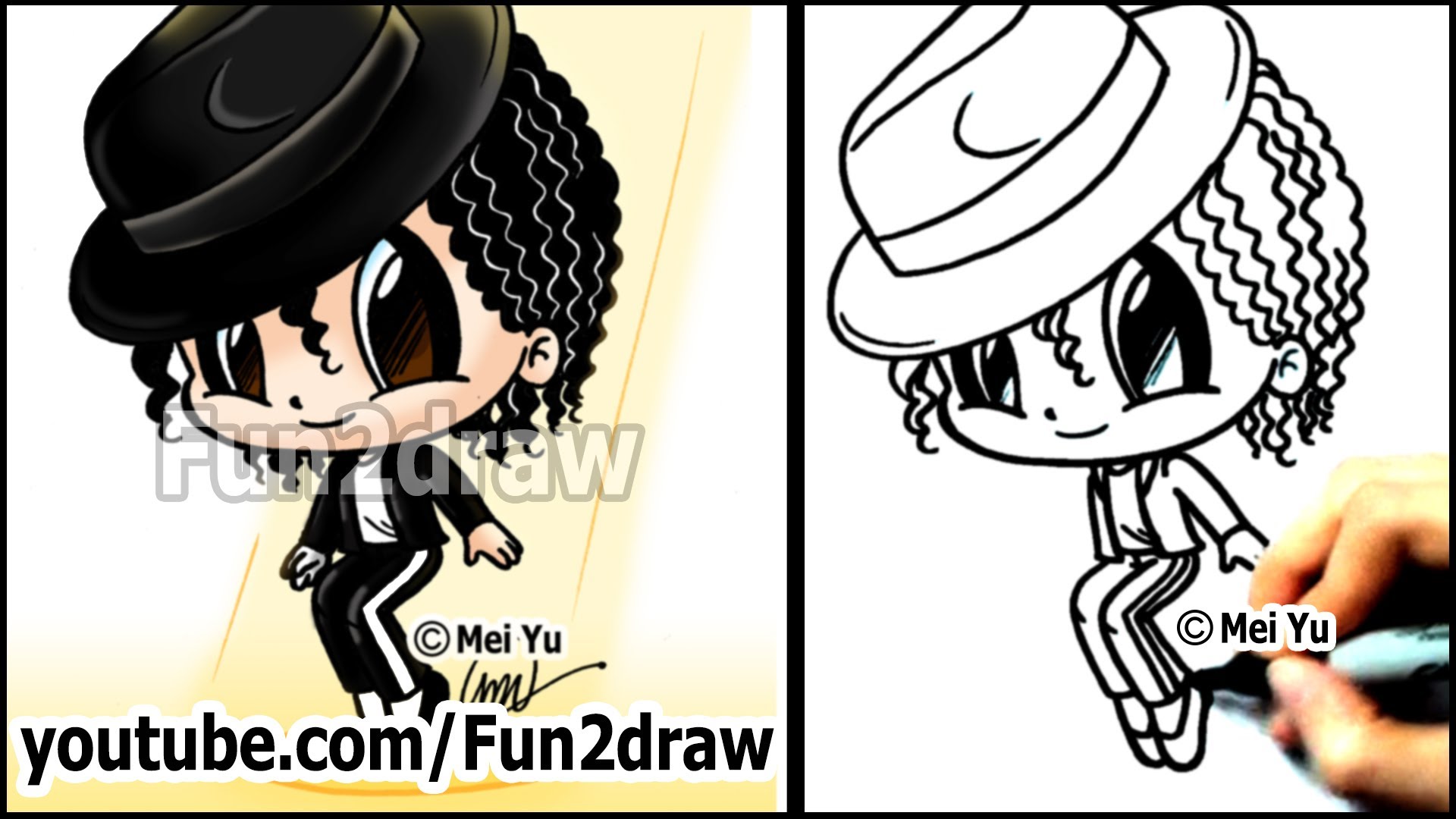 1920x1080 Michael Jackson Cartoon Drawing Lesson