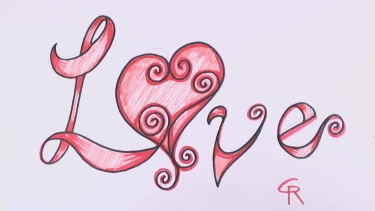 1280x720 How To Draw Love In Fancy Letters