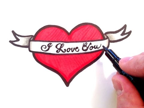 480x360 How To Draw A Heart With A Ribbon