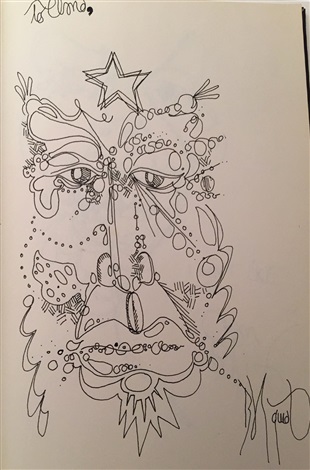 310x470 Untitled Fantastic Drawing Head Of A Man Crowned With A Star By