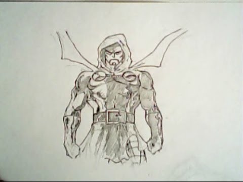 480x360 How To Draw Doctor Doom From The Fantastic Four (Marvel Comics