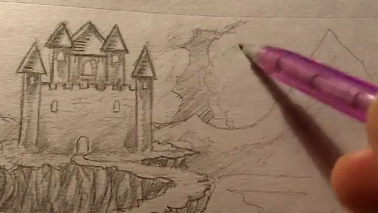 1280x720 How To Draw A Castle Landscape