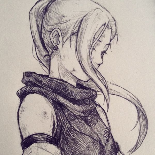 600x600 Fantasy Art Female Adventurer Character Sketch