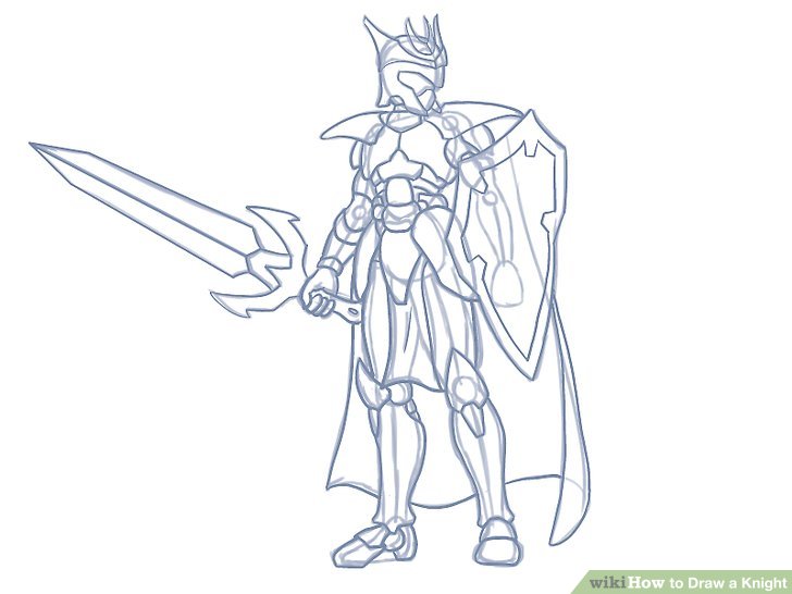 728x546 How To Draw A Knight (With Pictures)