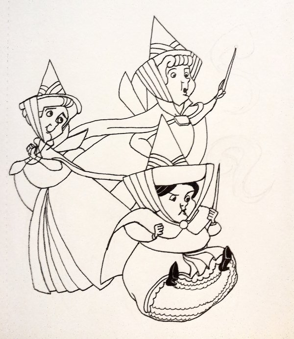 600x691 The 3 Sleeping Beauty Fairies By Whitelillydragonfly