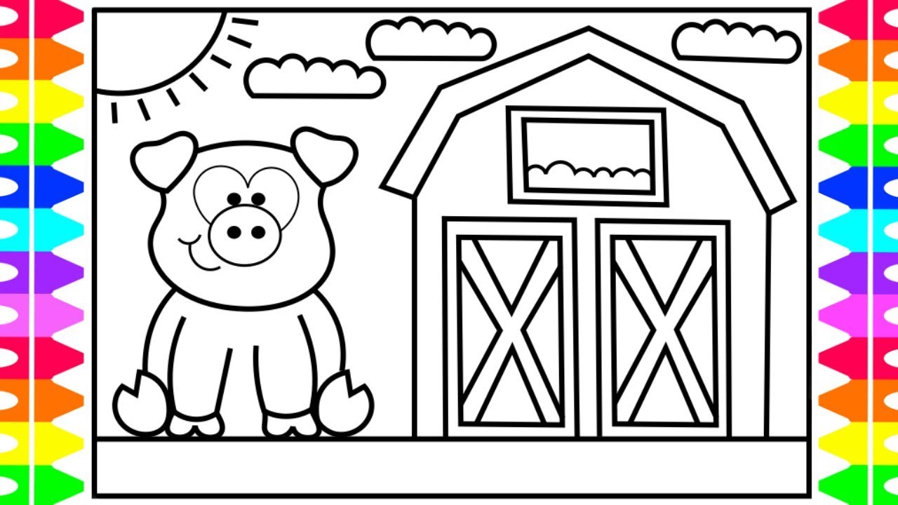 1280x720 How To Draw A Cute Little Pig Step By Step For Kids Animals