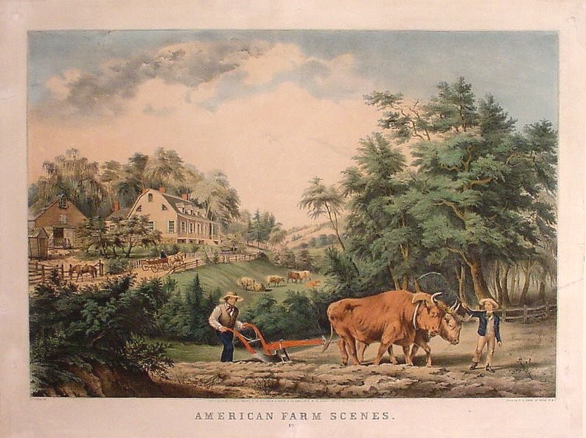 832x622 American Farm Scenes. No. 1. Frances Palmer, 1853 Art Of People
