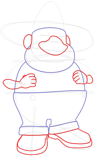 320x522 How To Draw The Farmer From Back