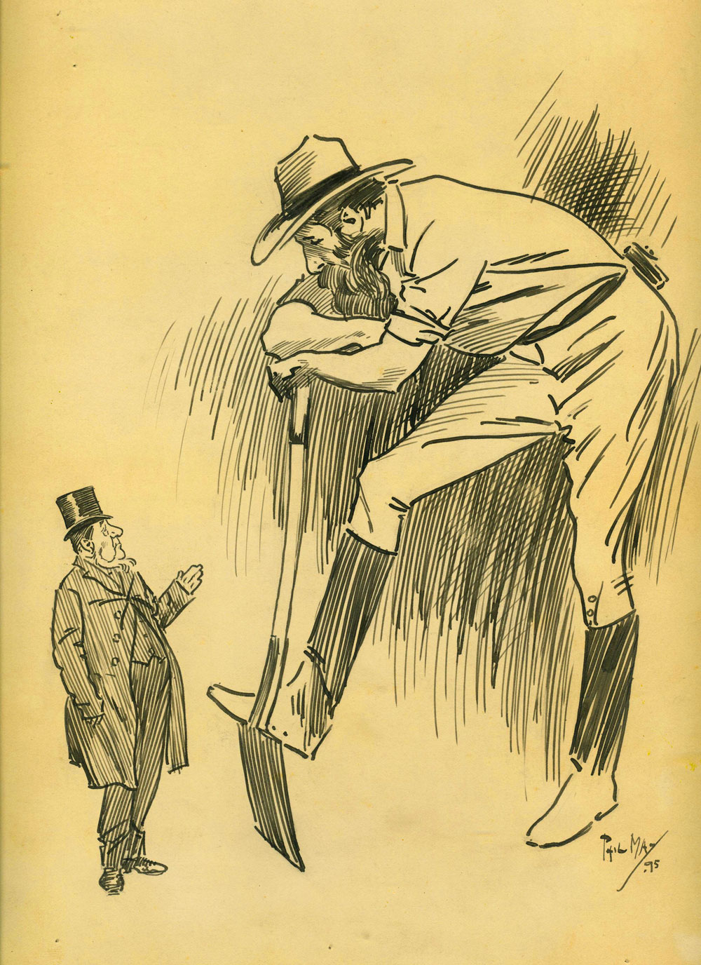 1000x1376 Pen And Ink Drawing Of Australian Farmer Being Lectured To By