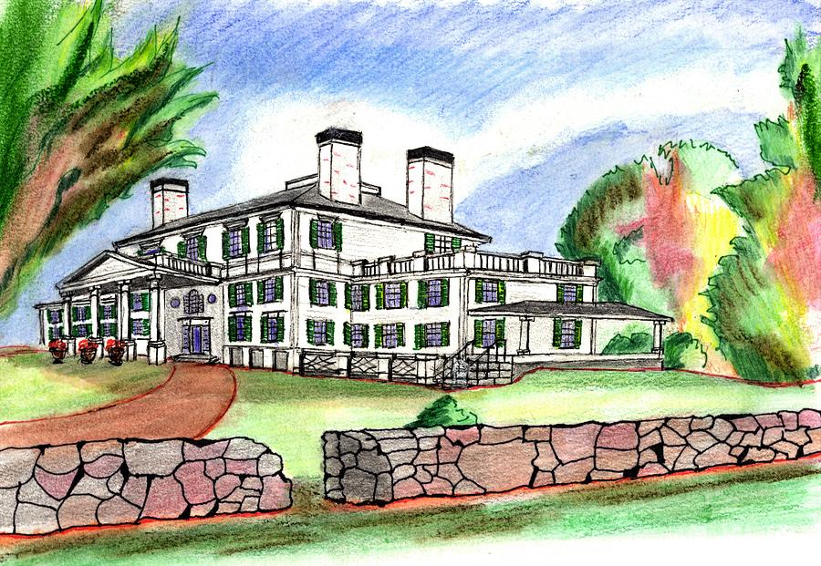 900x621 Glen Magna Farms Danvers Drawing By Paul Meinerth