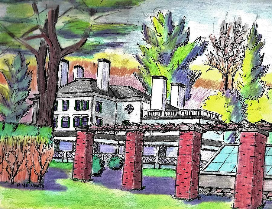 900x694 Glen Magna Farms Drawing By Paul Meinerth