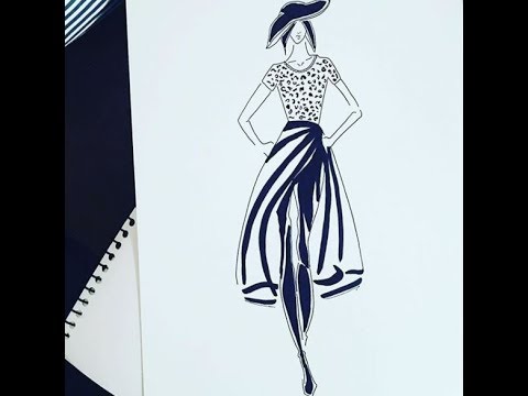480x360 How To Draw A Fashion Illustration, Draw A Dress, Fashion Design