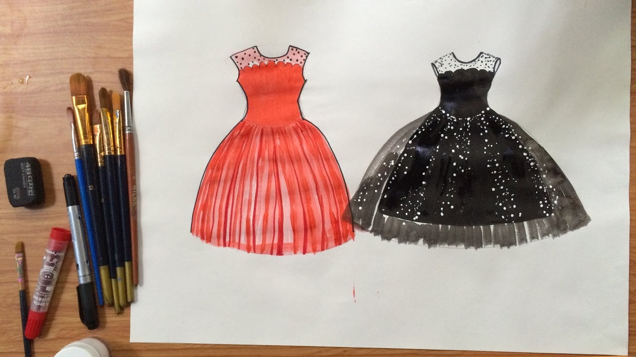 1280x720 How To Draw Fashion Clothes Kids How To Draw Dresses