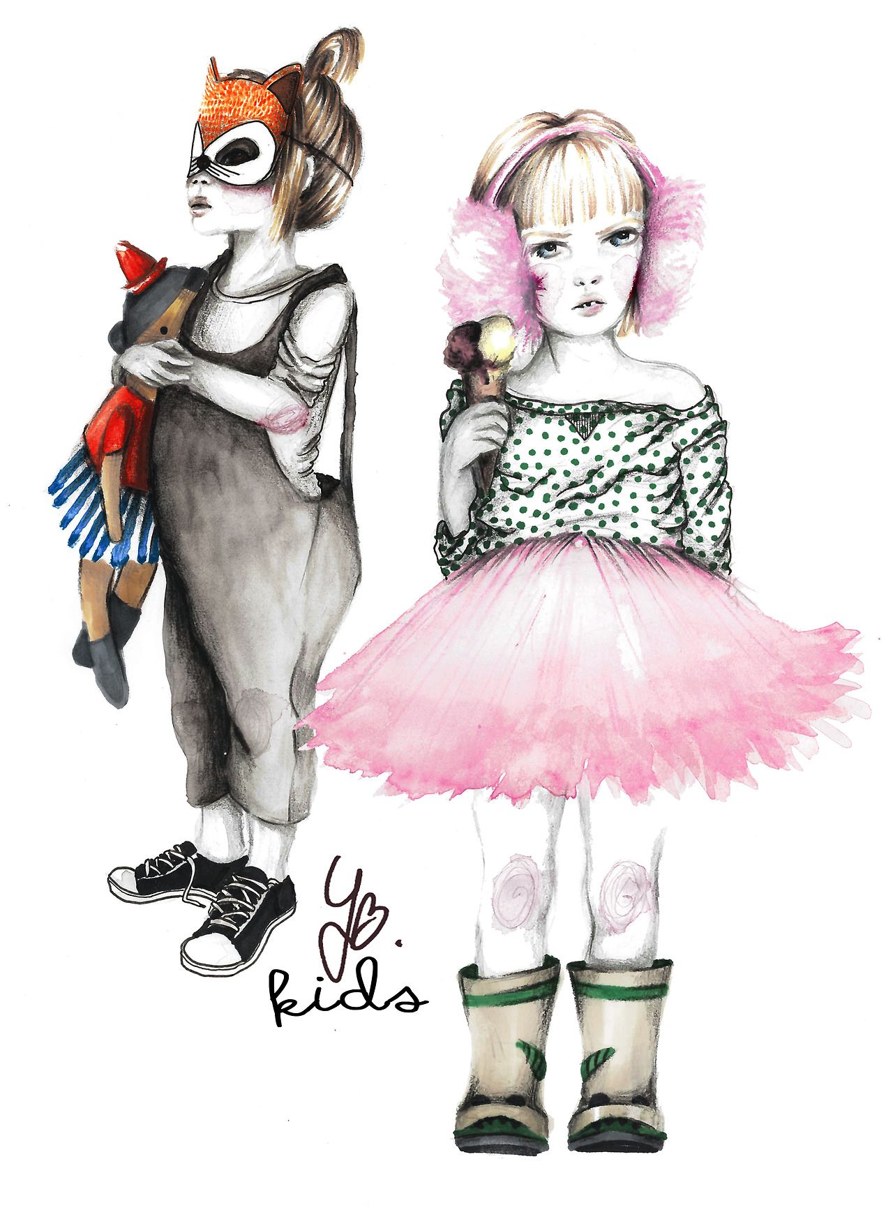 1280x1727 Kids Fashion Illustration Yunabluek Kids Fashion
