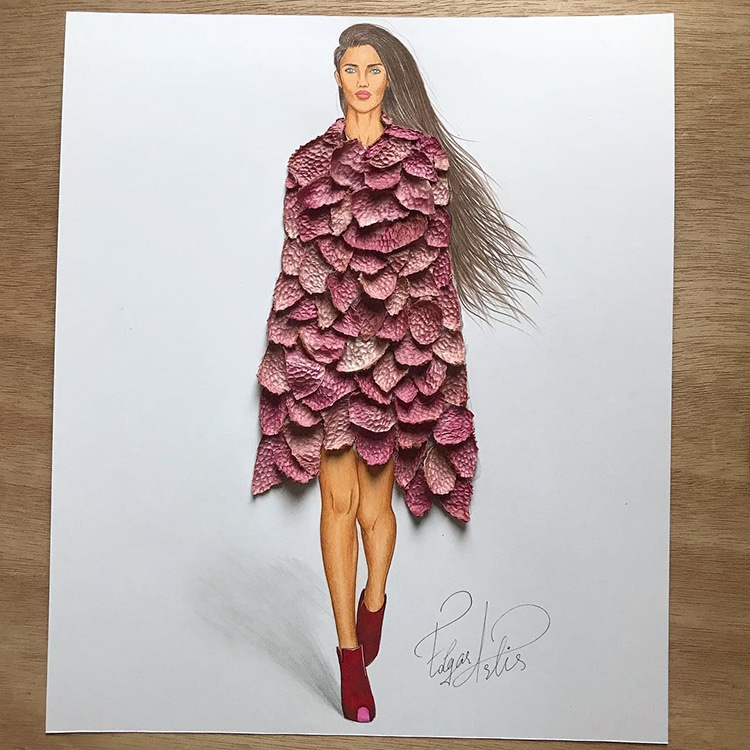 750x750 Fashion Illustrations Playfully Combine Found Objects To Create