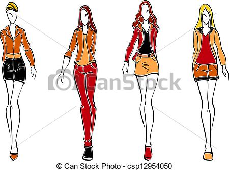 450x337 Casual Fashion Models In Sketch Style For Teenager Clorh