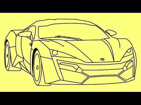 480x360 How To Draw Lykan Hypersport Fast And Furious 7 Car