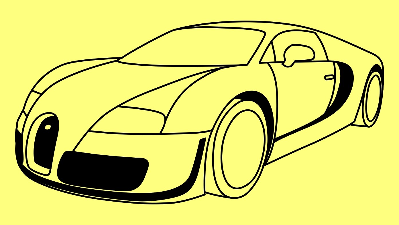 1393x788 How To Draw A Car Bugatti Veyron Fast And Furious 7 Step By Step