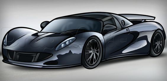 564x276 How To Draw The Hennessey Venom Gt, Step By Step, Cars, Draw Cars