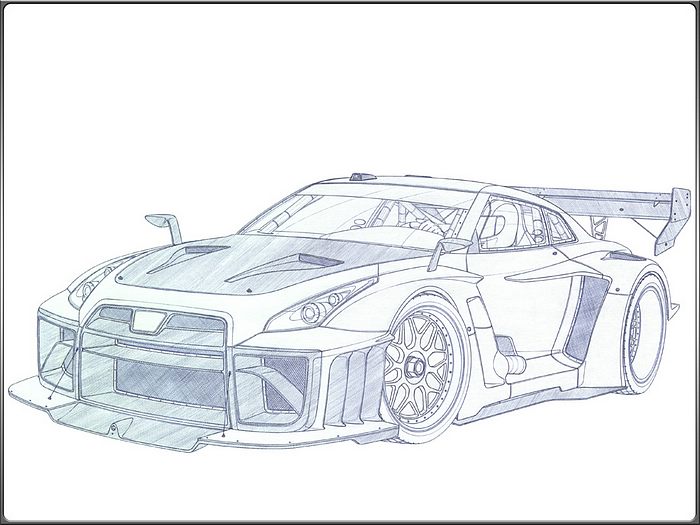 700x525 Drawings Of Cars