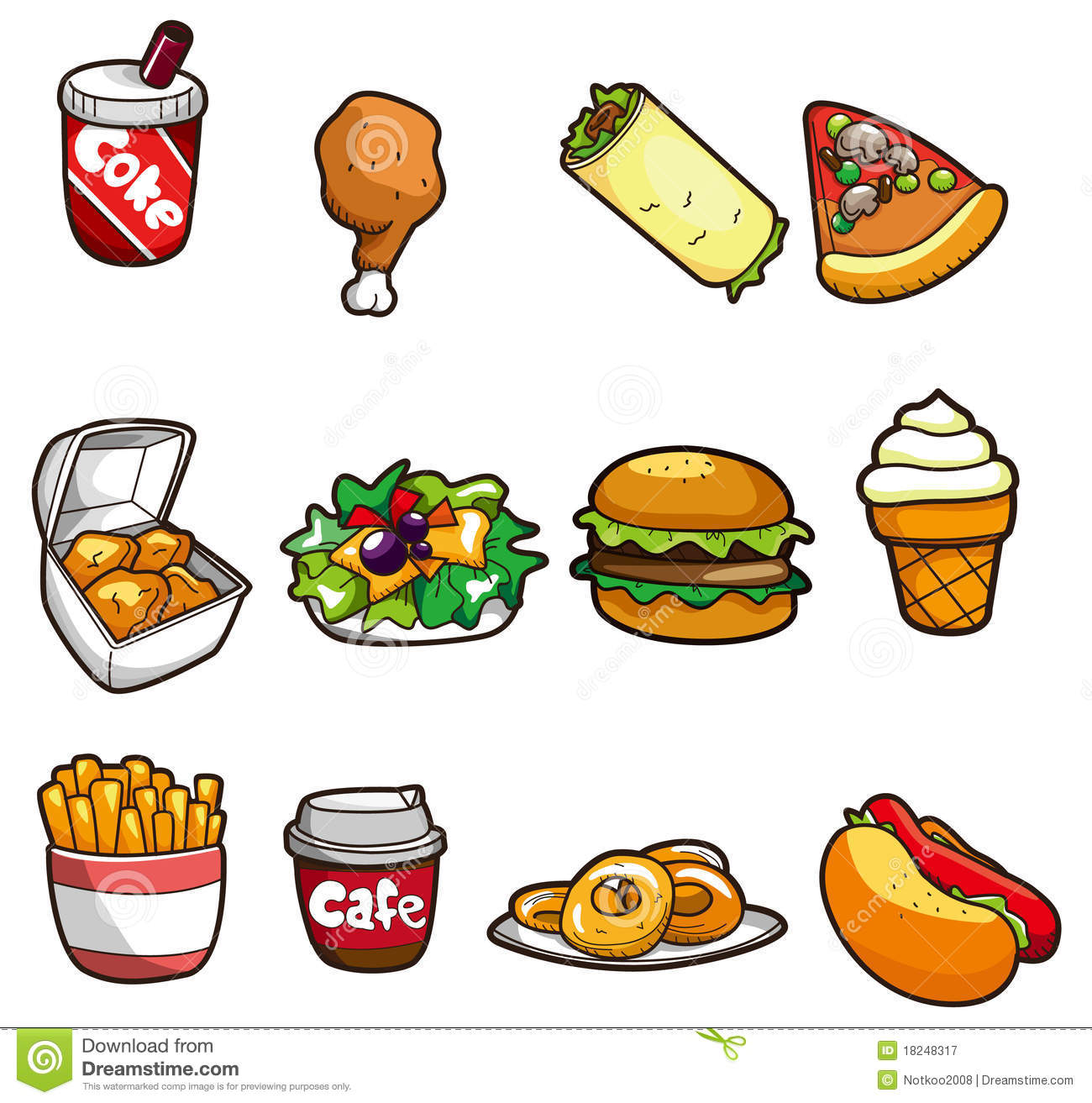 1300x1313 Cartoon Fast Food Icon Royalty Free Stock Photography