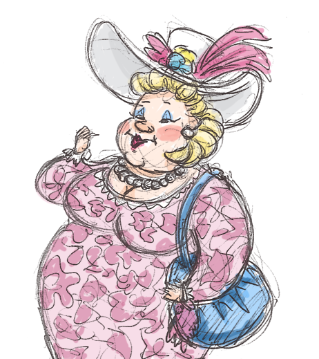 462x519 Fat Purse Lady By Kittychasesquirrels