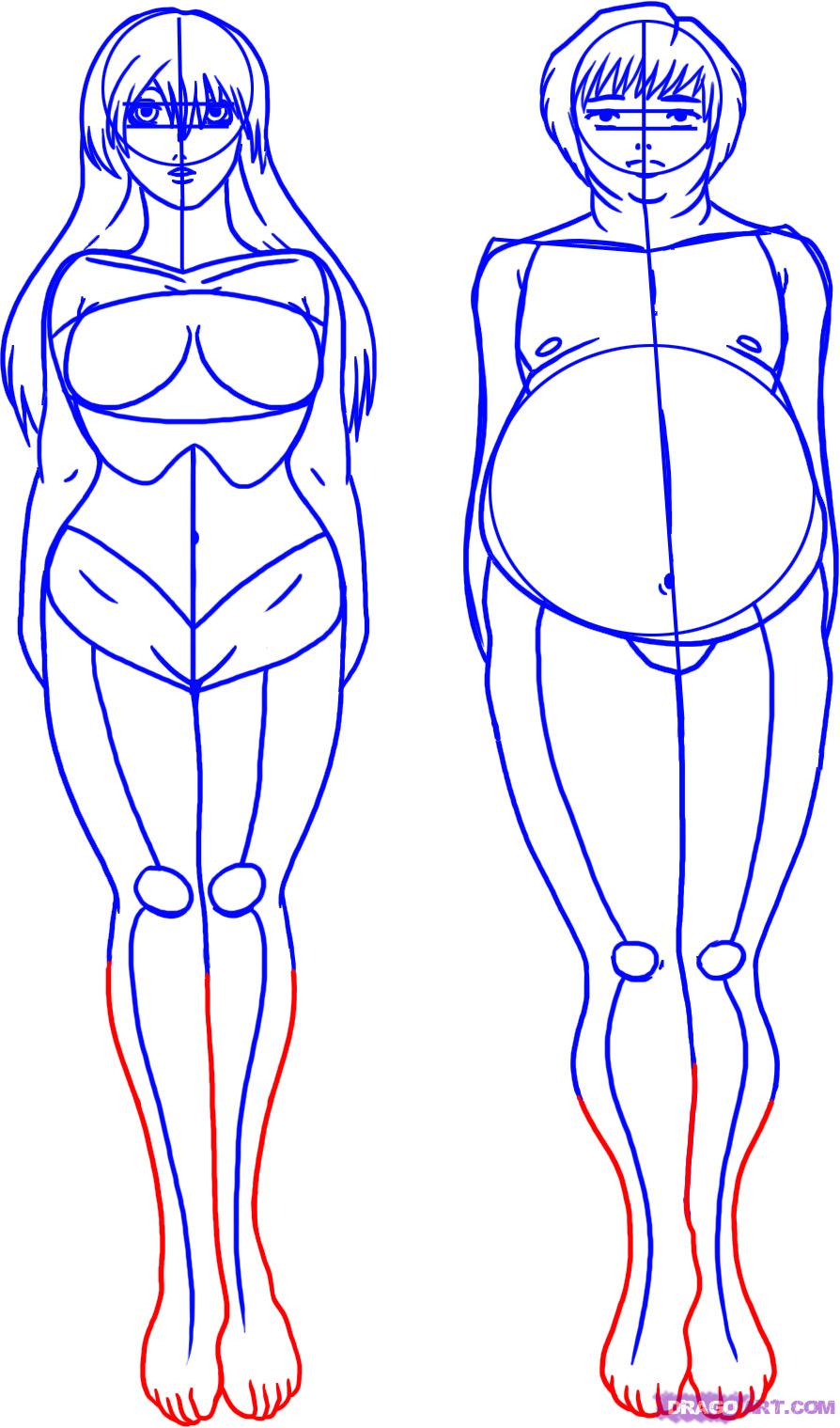 894x1519 Step 6. How To Draw Fat People Draws Draw, Drawing