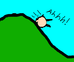 300x250 Fat Person Rolling Down Hill