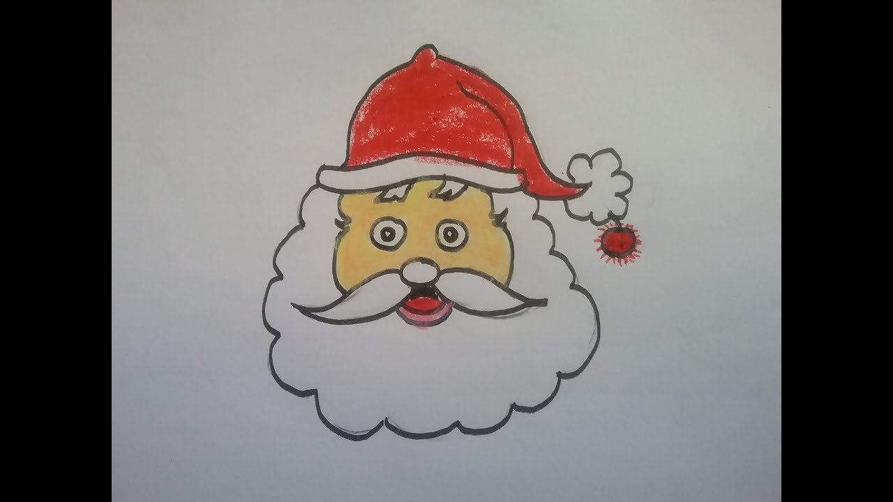 1280x720 How To Draw Christmas Santa Claus Easily For Kids. Father