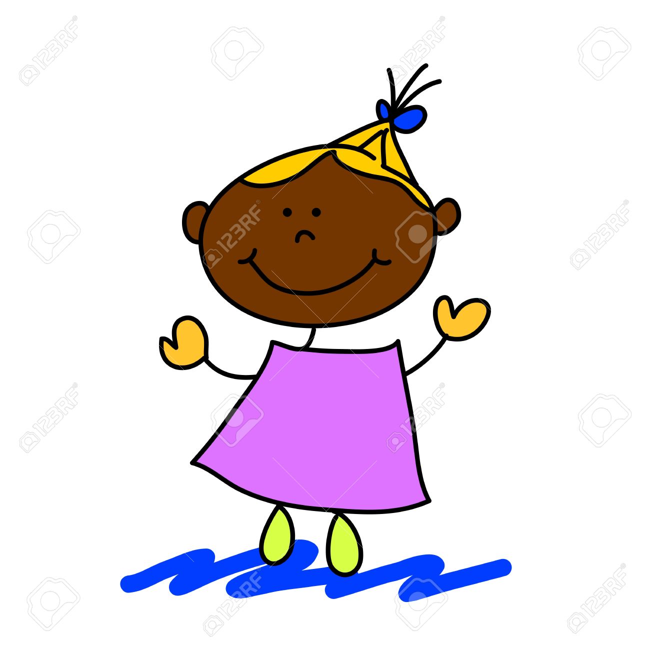 1300x1300 Happy Kid With Dad Hand Drawing Cartoon Character For Father